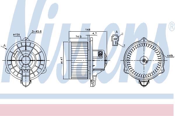 Nissens 87161 Fan assy - heater motor 87161