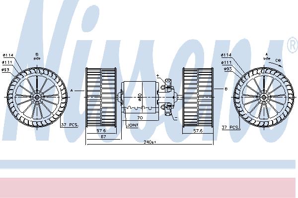 Nissens 87192 Fan assy - heater motor 87192