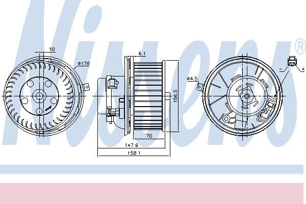 Nissens 87187 Hub, engine cooling fan wheel 87187