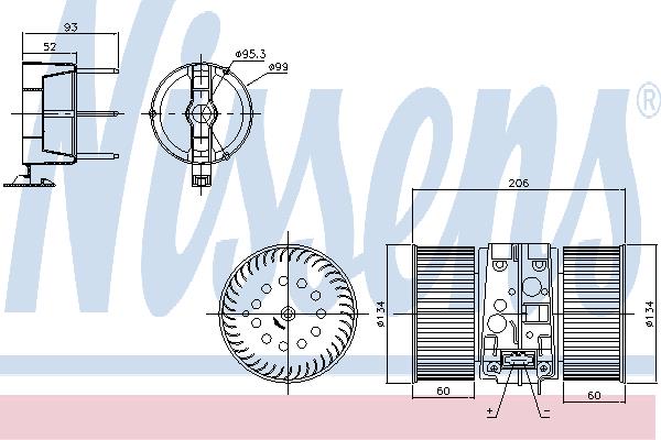 Nissens 87356 Fan assy - heater motor 87356