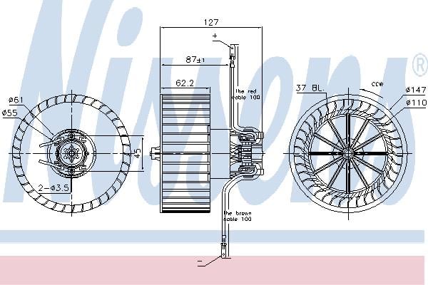 Nissens 87402 Hub, engine cooling fan wheel 87402
