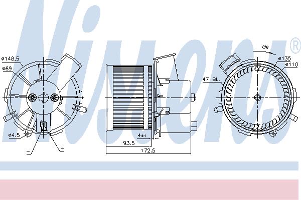 Nissens 87405 Fan assy - heater motor 87405