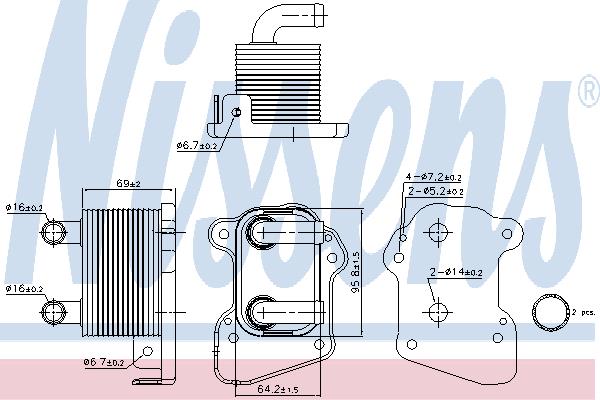 Nissens 90978 Oil cooler 90978