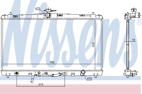 Nissens 646906 Radiator, engine cooling 646906