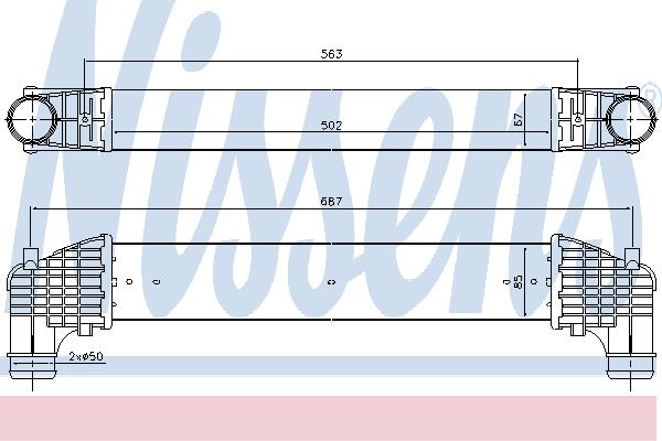 Nissens 96750 Intercooler, charger 96750