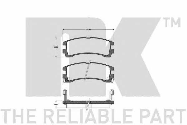 NK 222228 Brake Pad Set, disc brake 222228