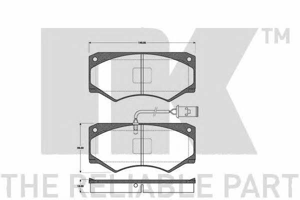 NK 222342 Brake Pad Set, disc brake 222342