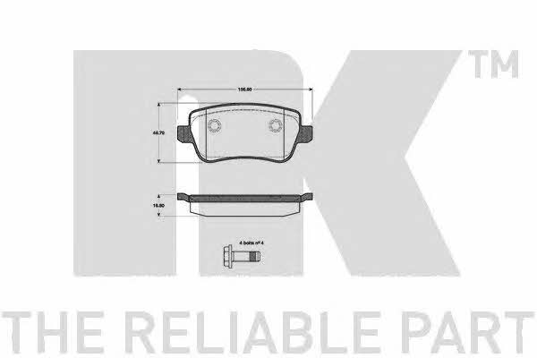 NK 222379 Brake Pad Set, disc brake 222379