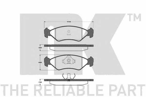 NK 222515 Brake Pad Set, disc brake 222515