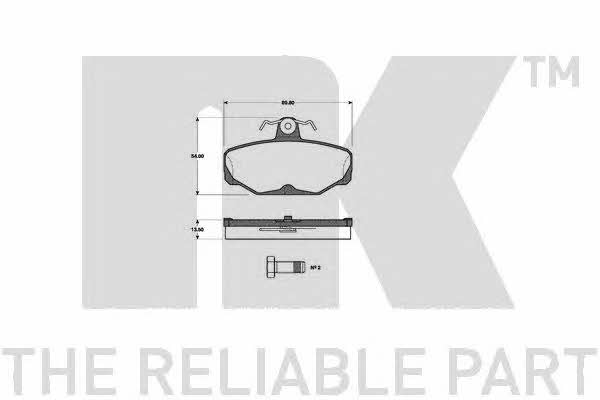 NK 222517 Brake Pad Set, disc brake 222517