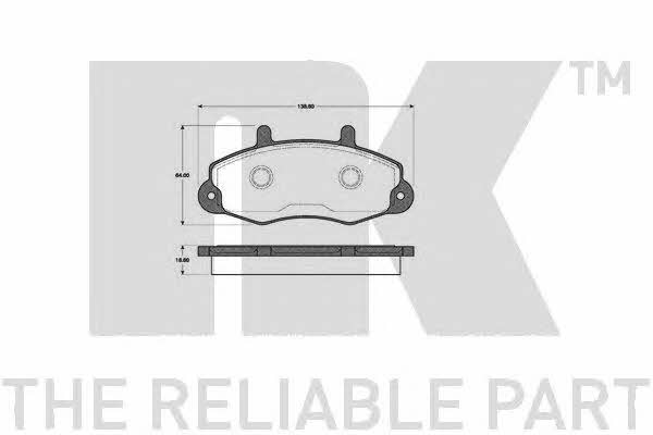 NK 222521 Brake Pad Set, disc brake 222521