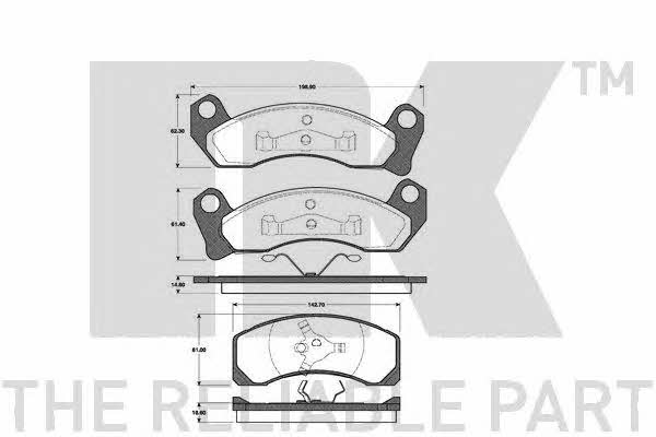 NK 222523 Brake Pad Set, disc brake 222523