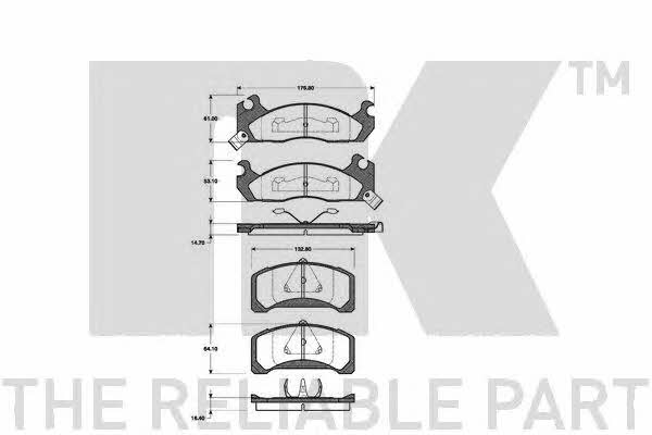 NK 222526 Brake Pad Set, disc brake 222526