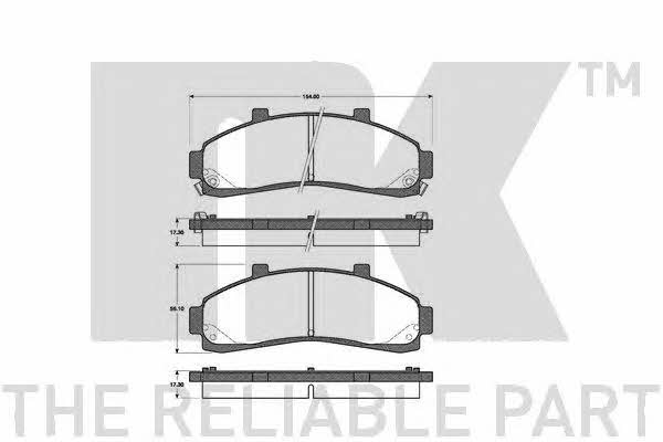 NK 222546 Brake Pad Set, disc brake 222546