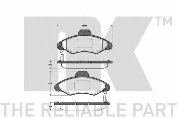 NK 222549 Brake Pad Set, disc brake 222549