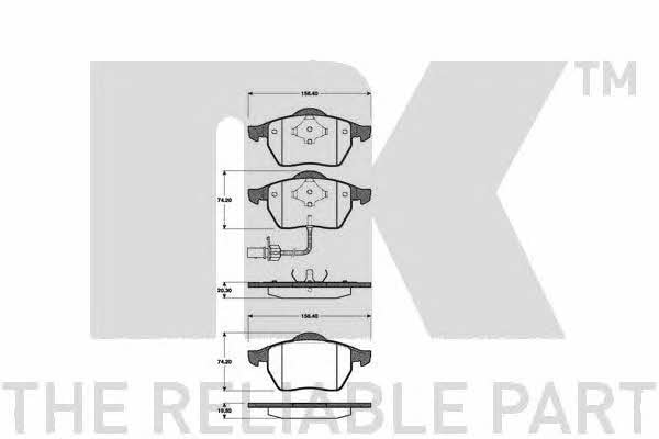 NK 222555 Brake Pad Set, disc brake 222555