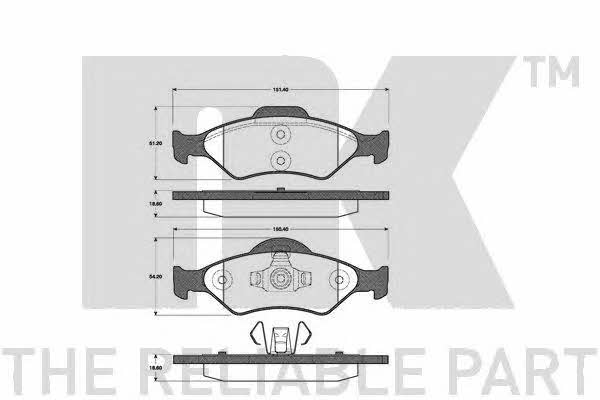 NK 222556 Brake Pad Set, disc brake 222556