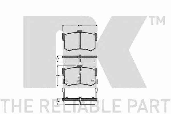 NK 222617 Brake Pad Set, disc brake 222617