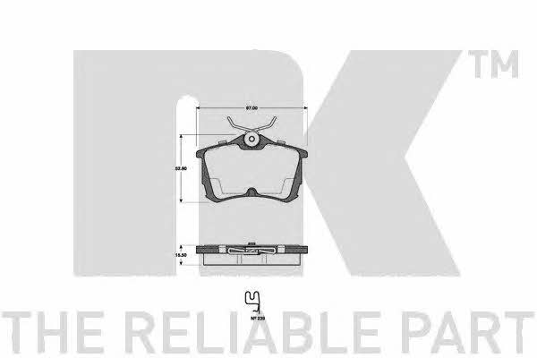 NK 222631 Brake Pad Set, disc brake 222631