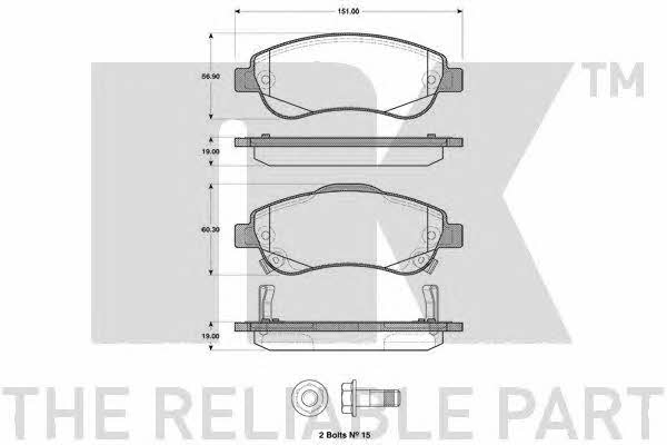 NK 222640 Brake Pad Set, disc brake 222640