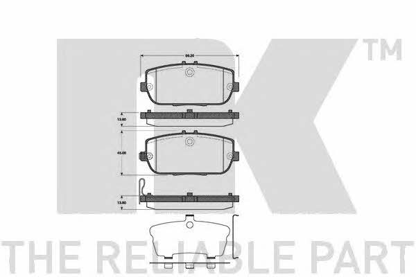 223253 NK Brake pad set