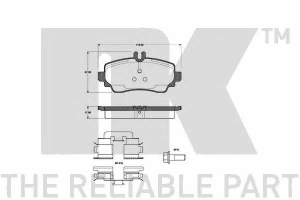 NK 223333 Brake Pad Set, disc brake 223333