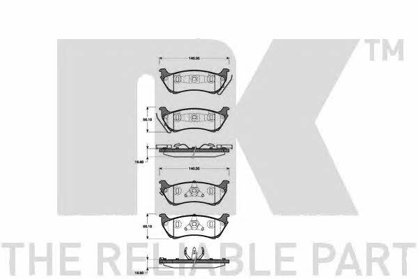 NK 223343 Brake Pad Set, disc brake 223343