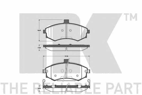 NK 223413 Brake Pad Set, disc brake 223413