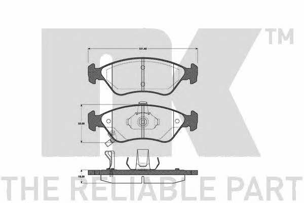 NK 223502 Brake Pad Set, disc brake 223502