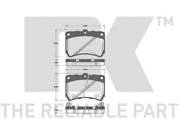 NK 223515 Brake Pad Set, disc brake 223515