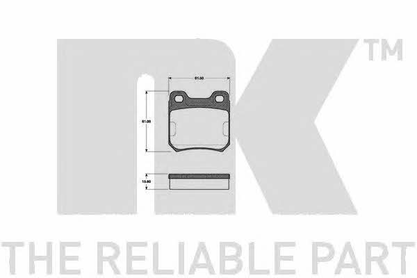 NK 223603 Brake Pad Set, disc brake 223603
