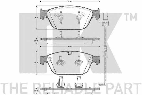 NK 2247104 Brake Pad Set, disc brake 2247104