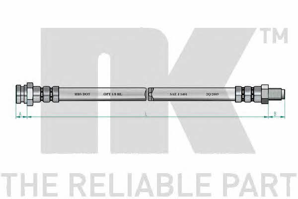 Flexible brake line Alfa Romeo 166: 851020 NK Brake Hose