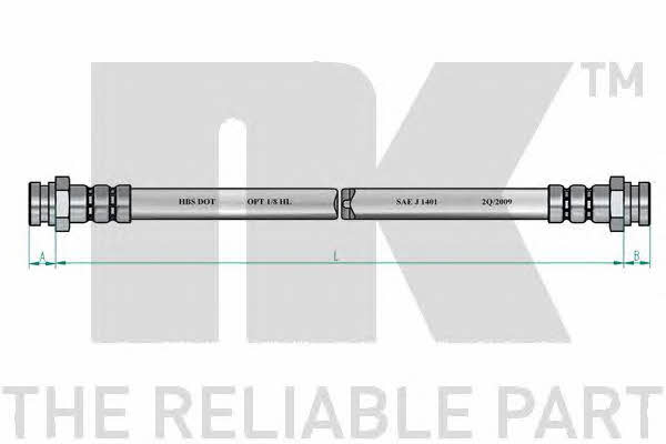 Flexible brake pipe Fiat Stilo: 8523129 NK Brake Hose