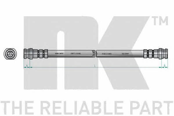 Flexible brake line Hyundai Accent: 853415 NK Brake Hose