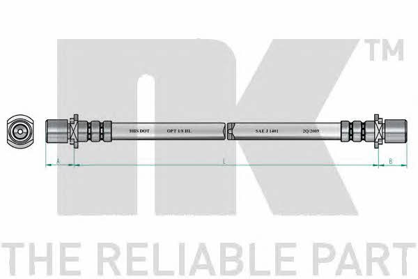 Flexible brake pipe Toyota 4 Runner: 8545133 NK Brake Hose