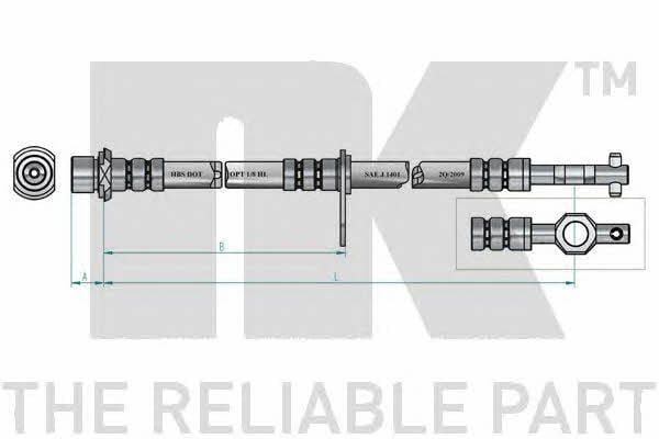 NK 854556 Brake Hose 854556 854556 NK Brake Hose