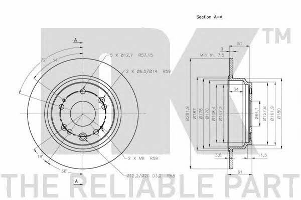 NK 202645 Brake disc 202645