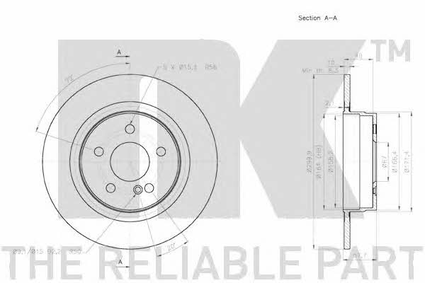 NK 2033101 Brake disc 2033101