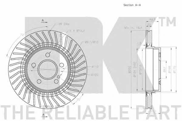 NK 2033105 Brake disc 2033105