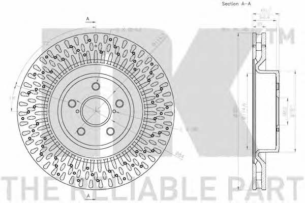 NK 2045151 Front brake disc ventilated 2045151
