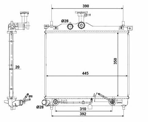 NRF Engine cooling radiator – price 349 PLN