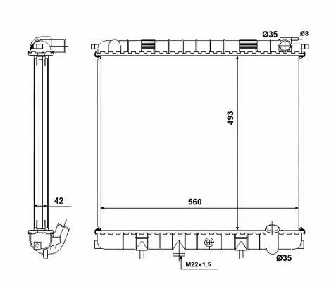 NRF Engine cooling radiator – price 530 PLN