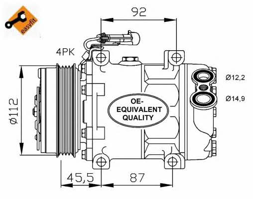 NRF Compressor, air conditioning – price 704 PLN