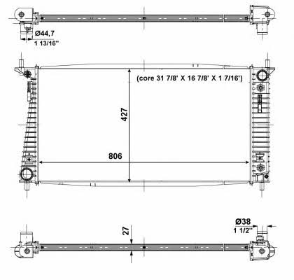 Car radiator Ford USA: 56036 NRF Engine cooling radiator