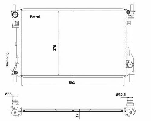 NRF 56041 Radiator, engine cooling 56041