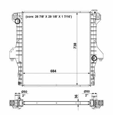 Oil Cooler Dodge: 56025 NRF Engine cooling radiator