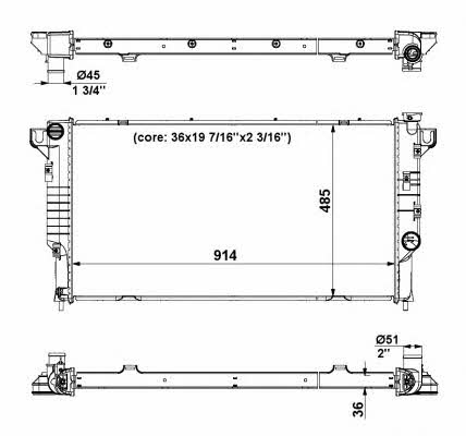 Car radiator Dodge: 56024 NRF Engine cooling radiator