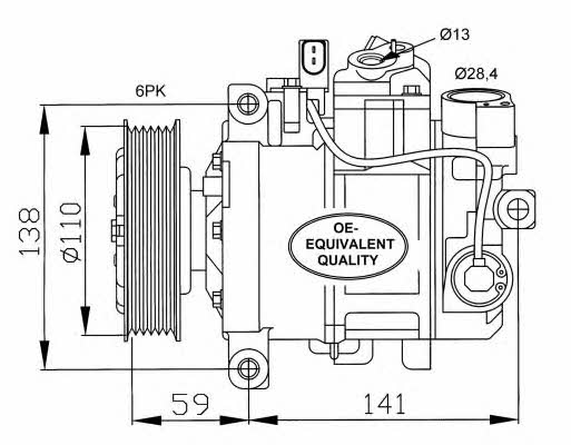 NRF Compressor, air conditioning – price 767 PLN