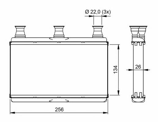 NRF Heat exchanger, interior heating – price 153 PLN